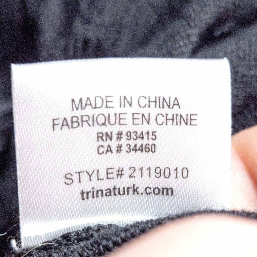 Trina Turk Cardigan S Black Dark Academia Coquette Minimalist - Picture 8 of 9